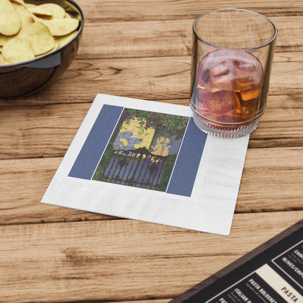 Whispers of Love White Coined Napkins
