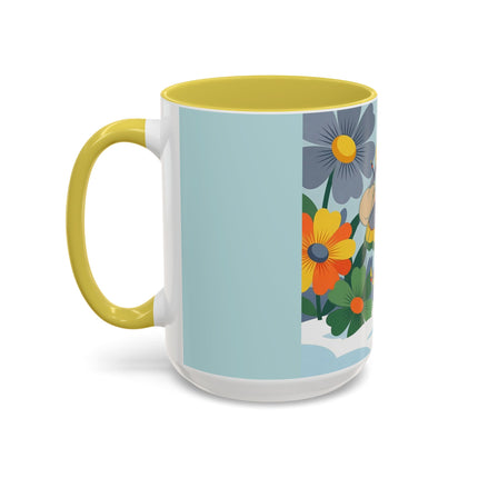 ❄️🌼 The Winter Flower Wanderer Colorful Mug – Colorful Art Deco Snow Fantasy
