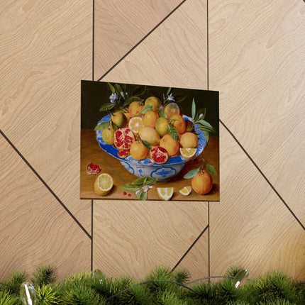Still Life with Lemons, Oranges, and a Pomegranate by Jacob van Hulsdonck Matte Horizontal Posters