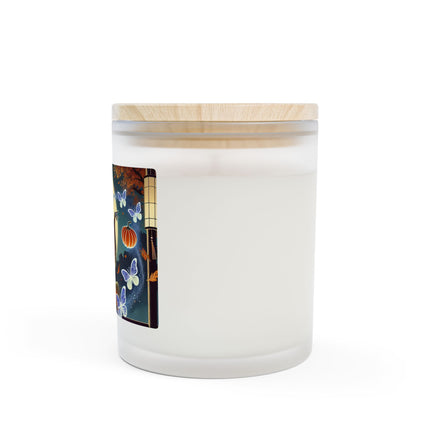Court Magician with Ghost Butterflies Frosted Candle