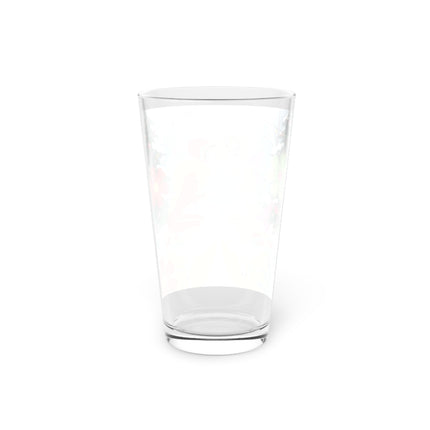 ☕🎄 Christmas Tea In The Snow Garden Pint Glass – Art Deco Holiday Friendship