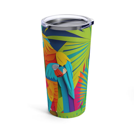 Colorful Macaws Tumbler 20oz