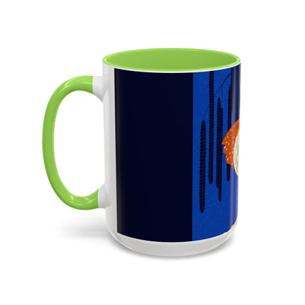 Celestial Melody Colorful Mug (11oz, 15oz) – Musical Grace, Starlit Beauty & Art Deco Elegance
