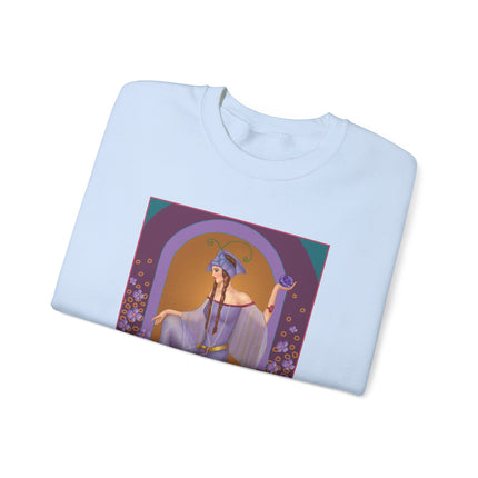 February & Amethyst (from the Gem Series) by Sofia Chiostri Heavy Blend™ Crewneck Sweatshirt