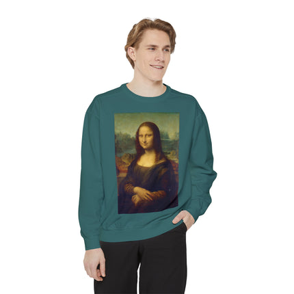 Mona Lisa by Leonardo da Vinci Unisex Garment-Dyed Sweatshirt