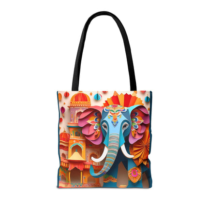 Elephant at an Autumn Festival Tote Bag (AOP)