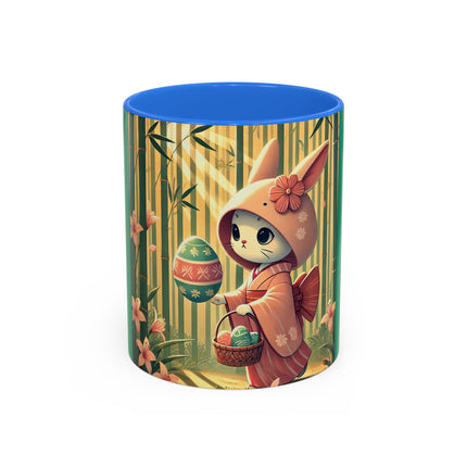 Geisha Kitten’s Easter Stroll Colorful Mugs (11oz, 15oz)