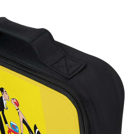 A Moment of Elegance: A Passionate Embrace Amidst Golden Splendor Lunch Bag