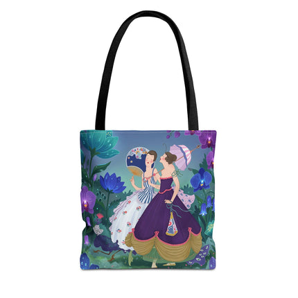 🌸☂️ The Ladies Of The Garden Promenade Tote Bag – Art Deco Floral Elegance
