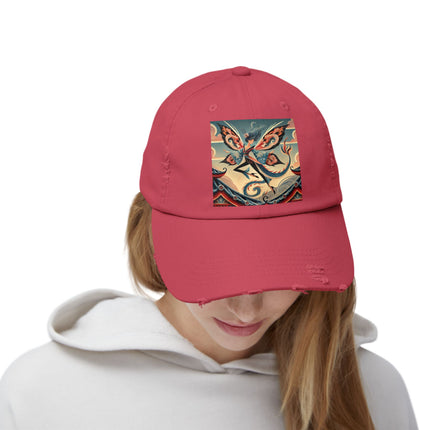 Dragon Fairy of the Temple Unisex Distressed Cap