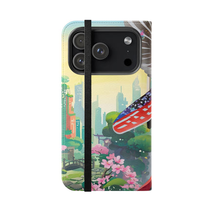 🦉⚔️ Cyberpunk Samurai Owl Flip Case – Neon Wisdom & Warrior Honor