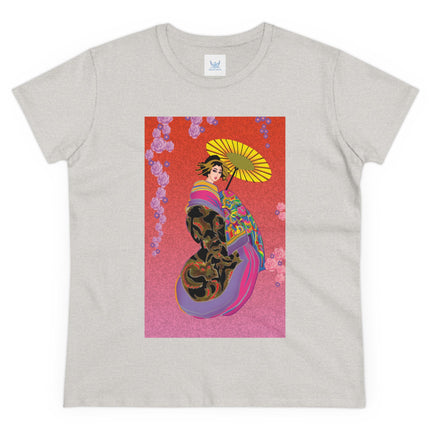 Enchanting Geisha Women's Midweight Cotton Tee