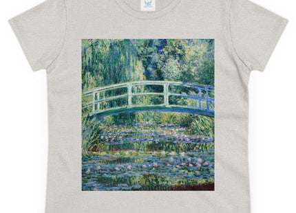 Water Lilies and Japanese Bridge by Claude Monet Women's Midweight Cotton Tee
