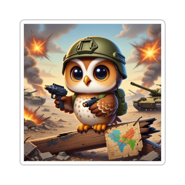 🦉🌟 The Owl on the Front Lines Kiss-Cut Sticker – Courage & Quiet Strength