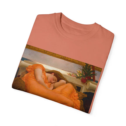 Flaming June by Frederic Leighton Unisex Garment-Dyed T-shirt