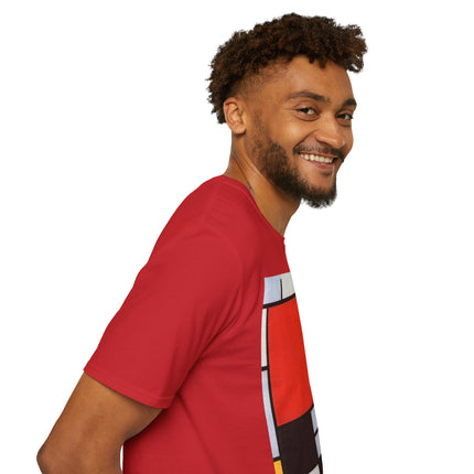 Composition with Red, Yellow, Blue, and Black Softstyle T-Shirt