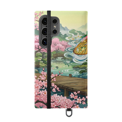 🌸🐱 Kimono Kitties Flip Case – Whimsical Elegance & Storybook Charm