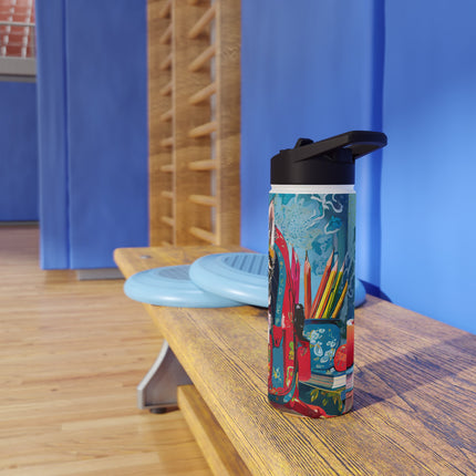 Whiskered Wanderings Stainless Steel Water Bottle