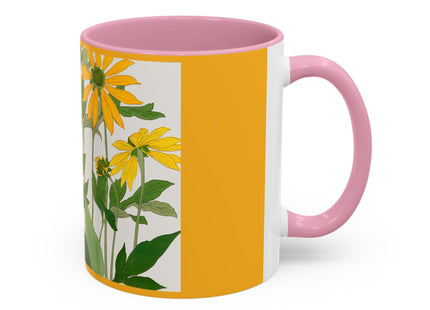Clerodendrum & Rudbeckia Flower by Tanigami Kônan Colorful Mugs (11oz, 15oz)