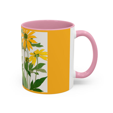 Clerodendrum & Rudbeckia Flower by Tanigami Kônan Colorful Mugs (11oz, 15oz)