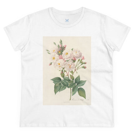 Rosa Noisettiana by Pierre Joseph Redouté Women's Midweight Cotton Tee