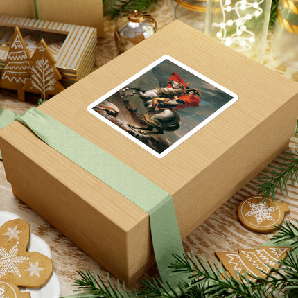 Napoleon Crossing the Alps by Jacques-Louis David Kiss-Cut Stickers (4 Sizes)