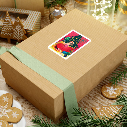 Art Deco Christmas Enchantment Kiss-Cut Stickers (4 Sizes)