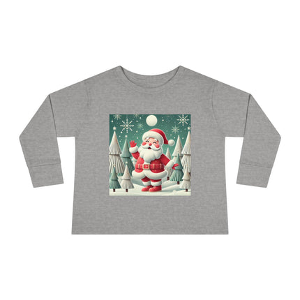 Santa's Joyful Night Toddler Long Sleeve Tee
