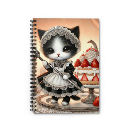 Patisserie Kitten Spiral Notebook — Ruled Line