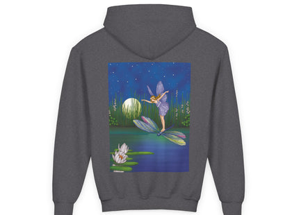 Fairy on a Dragonfly Youth Heavy Blend Hooded Sweatshirt