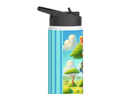 Giraffe Lookout Stainless Steel Water Bottle, Standard Lid