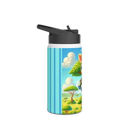 Giraffe Lookout Stainless Steel Water Bottle, Standard Lid