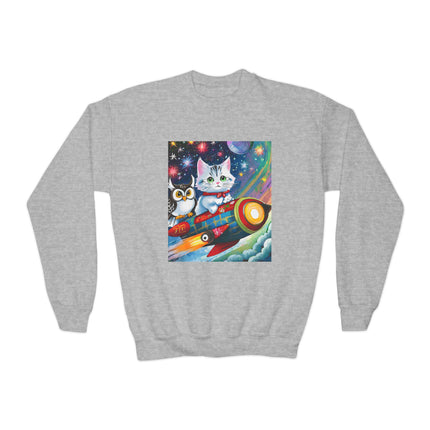 Flight of Fancy Youth Crewneck Sweatshirt – Imagination, Adventure & Cosmic Fun