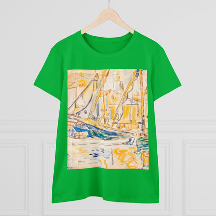 Saint-Tropez by Paul Signac Women's Midweight Cotton Tee