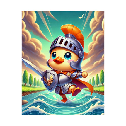 🦆⚔️ Valiant Duck Matte Vertical Poster – Courage, Adventure & Heroic Charm