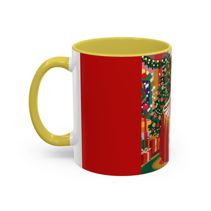 🎄💃 The Christmas Mirror Duet Colorful Mug – Art Deco Holiday Elegance