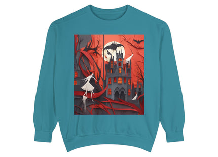Halloween Night Scene Unisex Garment-Dyed Sweatshirt