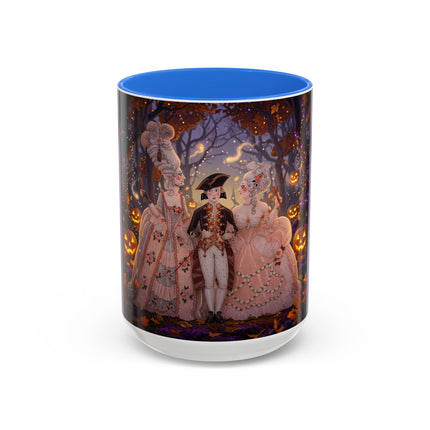 🎃🌙 The Midnight Court Of Pumpkin Grove Colorful Mug – Elegant Halloween Masquerade