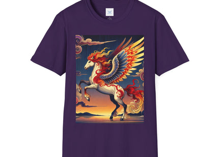 Flame-Winged Horse at Sunset Unisex Softstyle T-Shirt