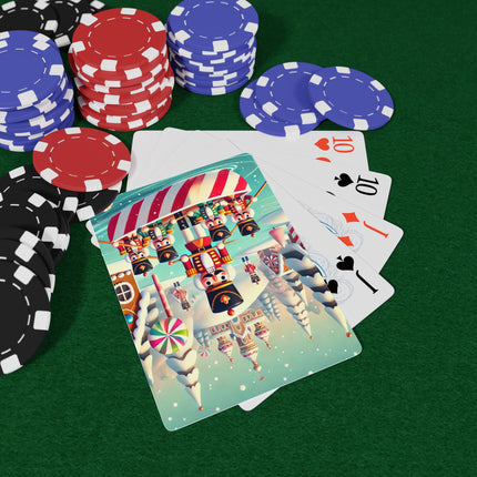 Nutcracker Candy-Striped Adventure Playing Cards