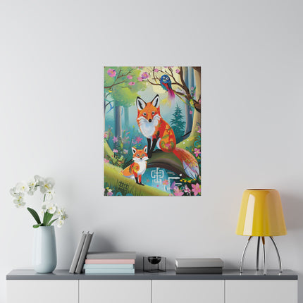 Mischievous Fox Matte Canvas, Stretched, 0.75"