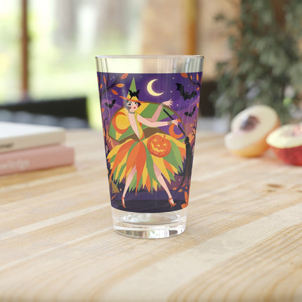 🎃🧙 The Witch Of Jack-O'-Lantern Hollow Glass, 16oz – Whimsical Halloween Charm