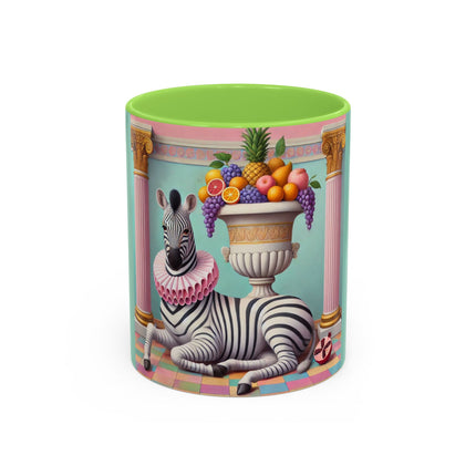 Still Life with Zebra, Fruit, and Pink Columns Colorful Mugs (11oz, 15oz)