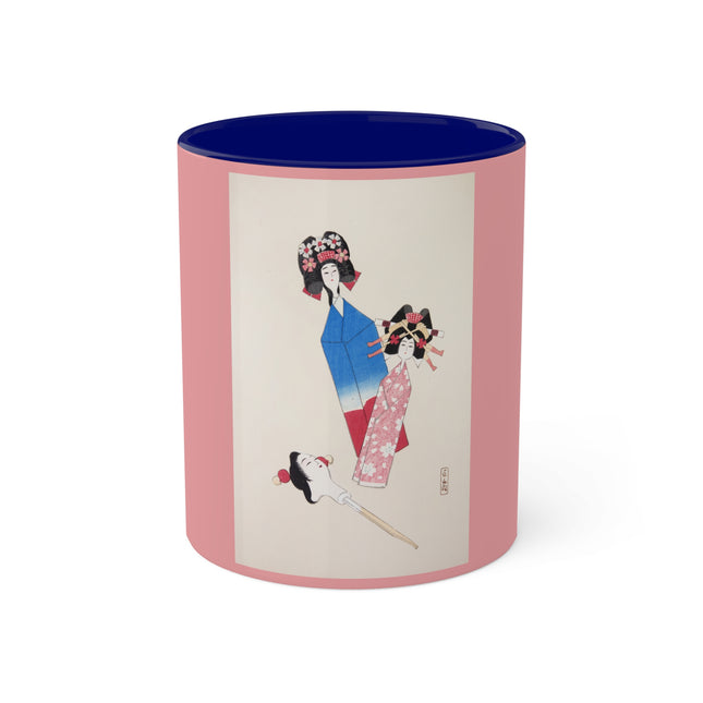 Illustrations of Japanese Toys Pl.001 by Kawasaki Kyosen Colorful Mugs, 11oz