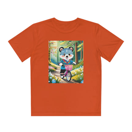 Furry Cyclist Youth Competitor Tee – Woodland Adventure & Playful Charm