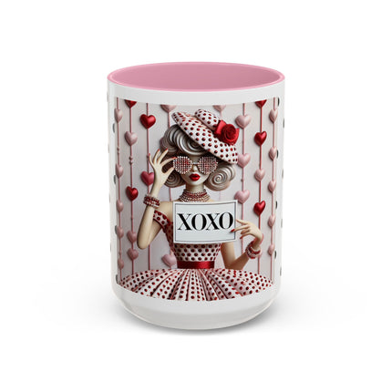 Fashionably Yours, XOXO Colorful Mugs (11oz, 15oz)