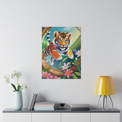Majestic Tiger Cub Matte Canvas, Stretched, 0.75"