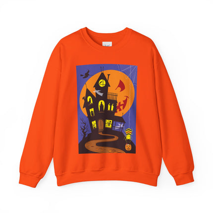 Halloween Night at the Haunted House Unisex Heavy Blend™ Crewneck Sweatshirt