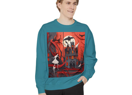 Halloween Night Scene Unisex Garment-Dyed Sweatshirt