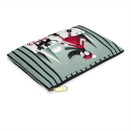 Red Sled & Curious Cats Accessory Pouch